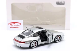 Porsche 911 (993) 4S Baujahr 1996 polarsilber 1:18 Solido