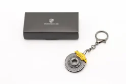 Porsche Schlüsselanhänger Bremsscheibe gelb