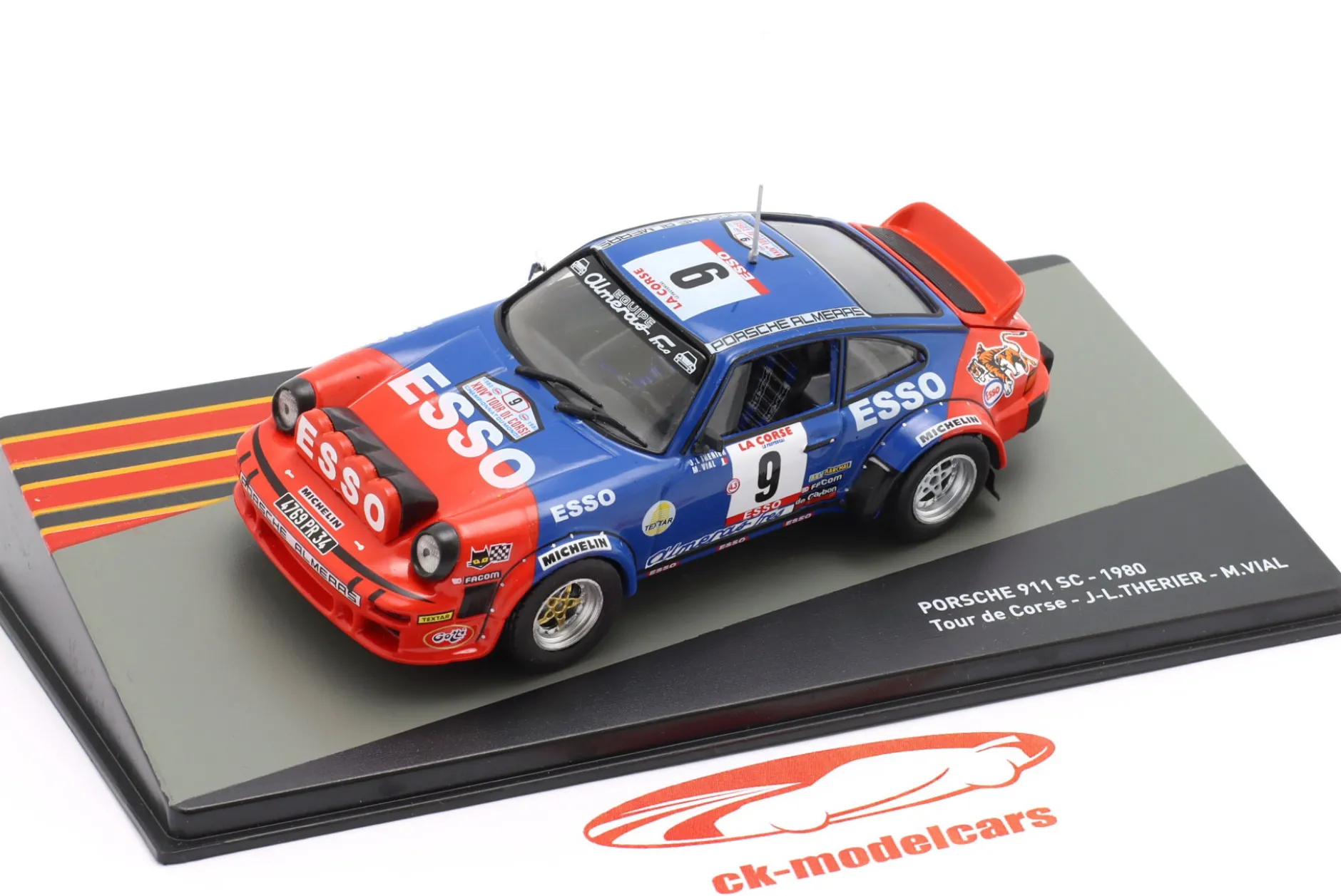 Porsche 911 SC #9 Sieger Rallye Tour de Corse 1980 Therier, Vial 1:43 Altaya