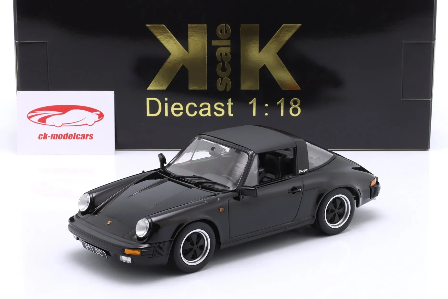 Porsche 911 SC Targa Baujahr 1983 schwarz 1:18 KK-Scale