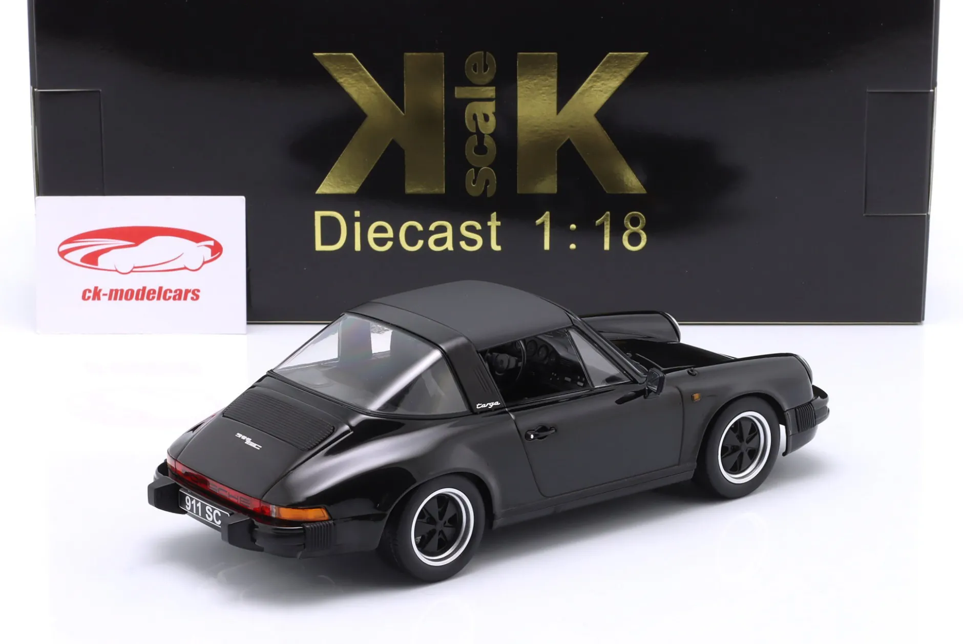 Porsche 911 SC Targa Baujahr 1983 schwarz 1:18 KK-Scale