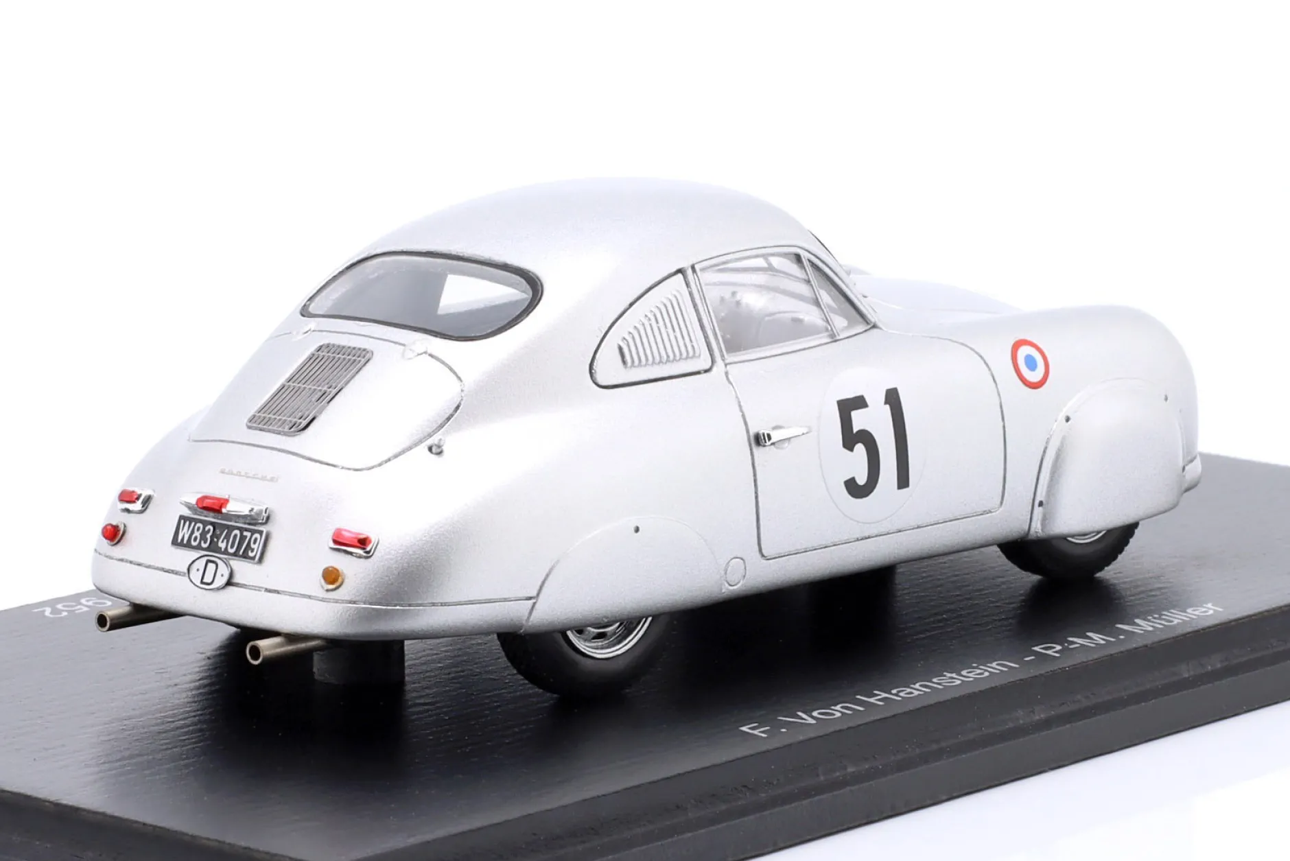 Porsche 356 SL Coupe #51 24h LeMans 1952 von Hanstein, Müller 1:43 Spark