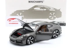 Porsche 911 (992) Sport Classic Baujahr 2022 grau metallic 1:18 Minichamps