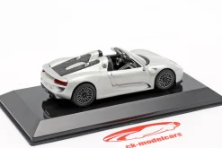 Porsche 918 Spyder Baujahr 2013 liquid silber 1:43 Altaya