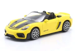Porsche 718 (982) Spyder RS Baujahr 2024 gelb / schwarz 1:43 Bburago