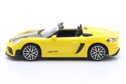 Porsche 718 (982) Spyder RS Baujahr 2024 gelb / schwarz 1:43 Bburago