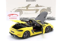 Porsche 718 Spyder RS Weissach-Paket Baujahr 2024 gelb 1:18 Minichamps