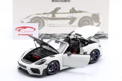 Porsche 718 Spyder RS Weissach-Paket Baujahr 2024 weiß 1:18 Minichamps