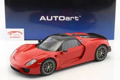 Porsche 918 Spyder Weissach Paket Baujahr 2013 indischrot 1:12 AUTOart
