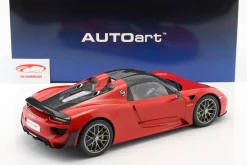 Porsche 918 Spyder Weissach Paket Baujahr 2013 indischrot 1:12 AUTOart