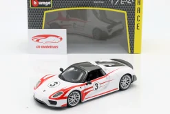 Porsche 918 Spyder Weissach #3 weiß 1:24 Bburago