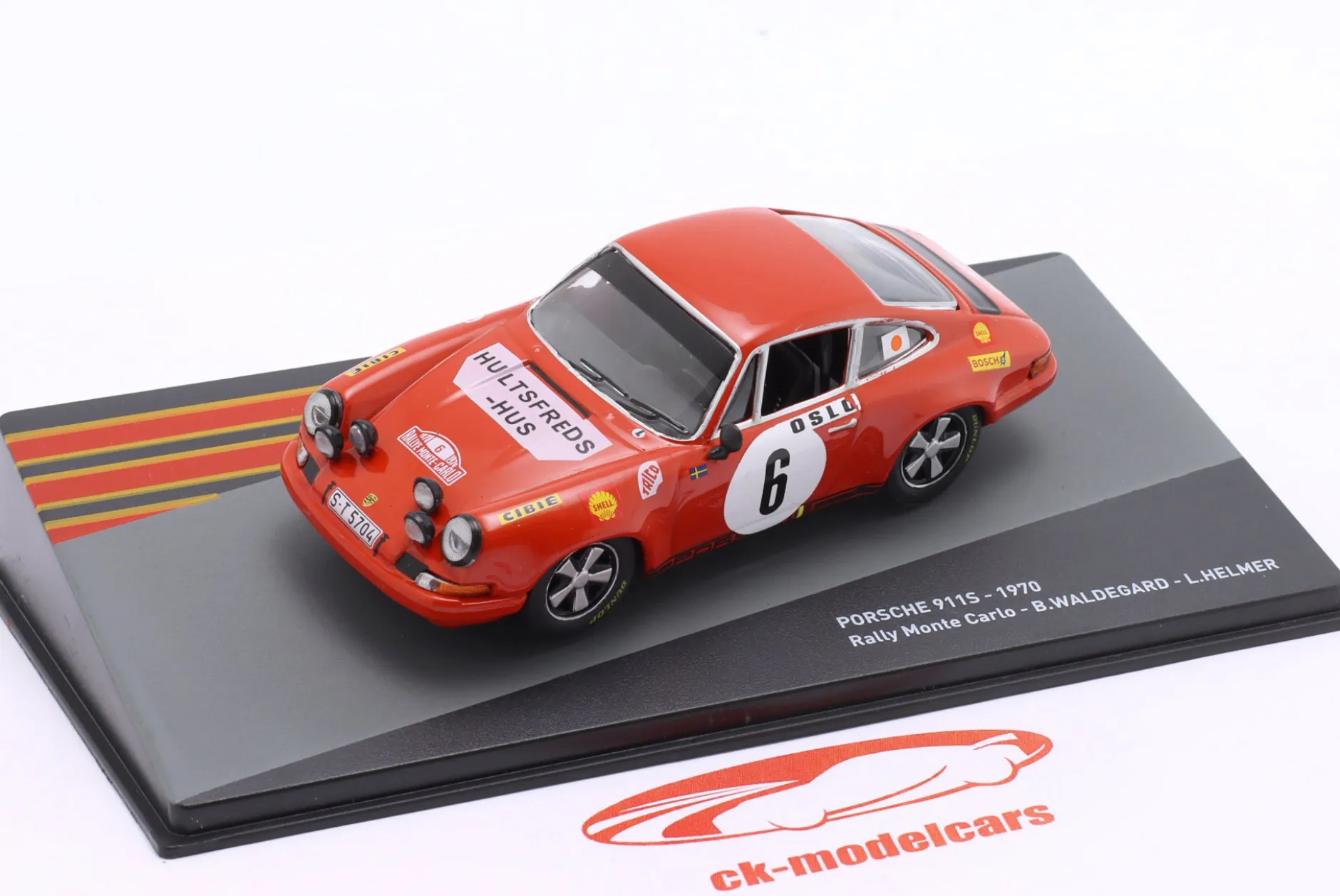 Porsche 911 S #6 Sieger Rallye Monte Carlo 1970 Waldegard, Helmer 1:43 Altaya
