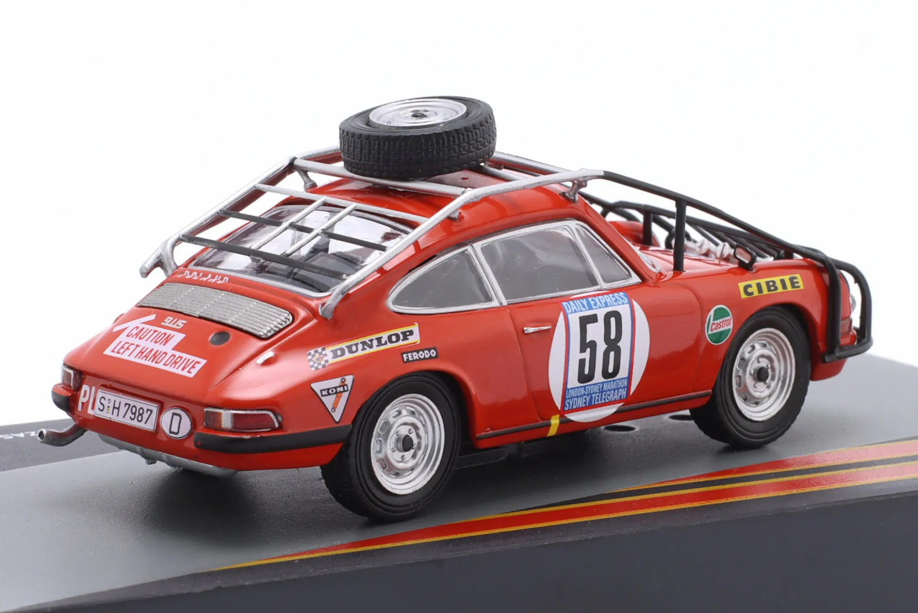 Porsche 911 S #58 4th London-Sidney Marathon 1968 Zasada, Wachowski 1:43 Altaya