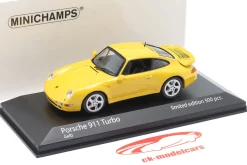 Porsche 911 (993) Turbo Baujahr 1995 gelb 1:43 Minichamps