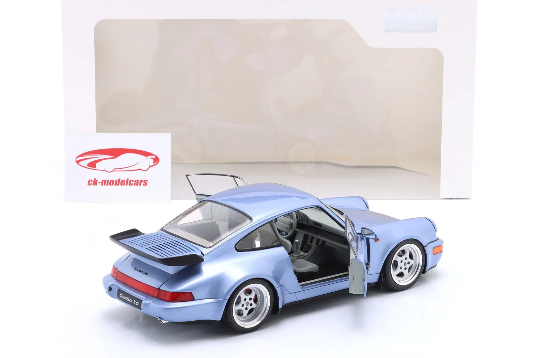Porsche 911 (964) Turbo Baujahr 1990 horizontblau metallic 1:18 Solido