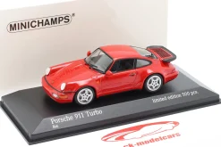 Porsche 911 (964) Turbo Baujahr 1990 rot 1:43 Minichamps