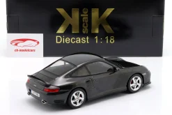 Porsche 911 (996) Turbo Baujahr 2000 schwarz metallic 1:18 KK-Scale