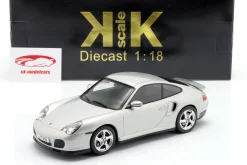 Porsche 911 (996) Turbo Baujahr 2000 silber 1:18 KK-Scale