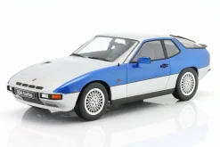 Porsche 924 Turbo Baujahr 1986 silber / blau 1:18 KK-Scale