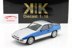 Porsche 924 Turbo Baujahr 1986 silber / blau 1:18 KK-Scale