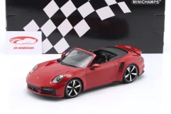 Porsche 911 (992) Turbo S Cabriolet Baujahr 2020 rot 1:18 Minichamps