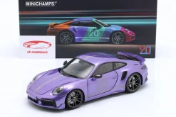Porsche 911 (992) Turbo S Coupe Sport Design 2021 viola 1:18 Minichamps