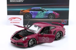 Porsche 911 (992) Turbo S Coupe Sport Design 2021 rot 1:18 Minichamps
