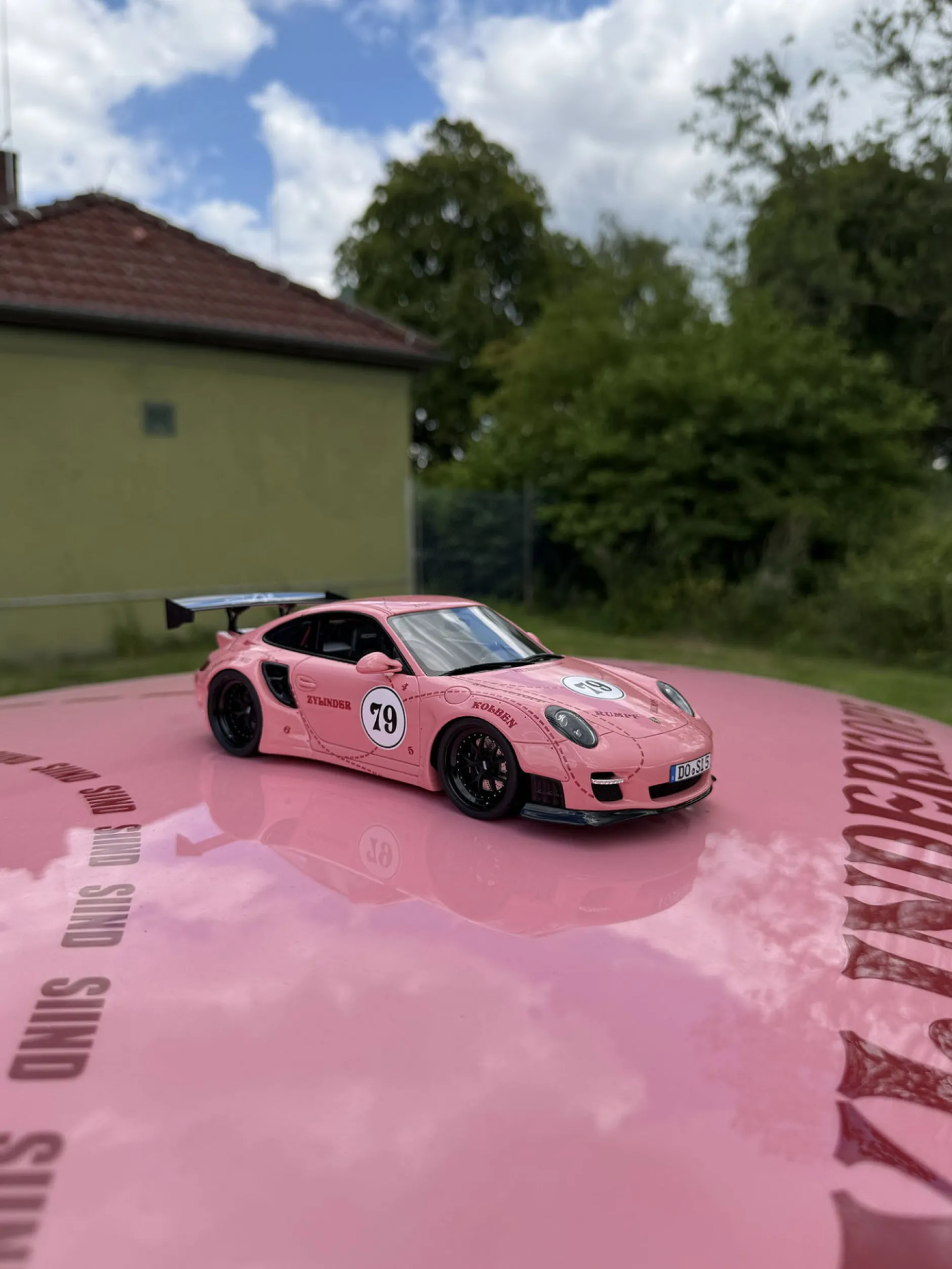 Porsche 911 (997) Turbo S LBWK Sidney Hoffmann "Die Sau" #79 pink 1:18 WERK83