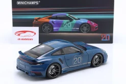 Porsche 911 (992) Turbo S Sport Design Baujahr 2021 oslo blau 1:18 Minichamps