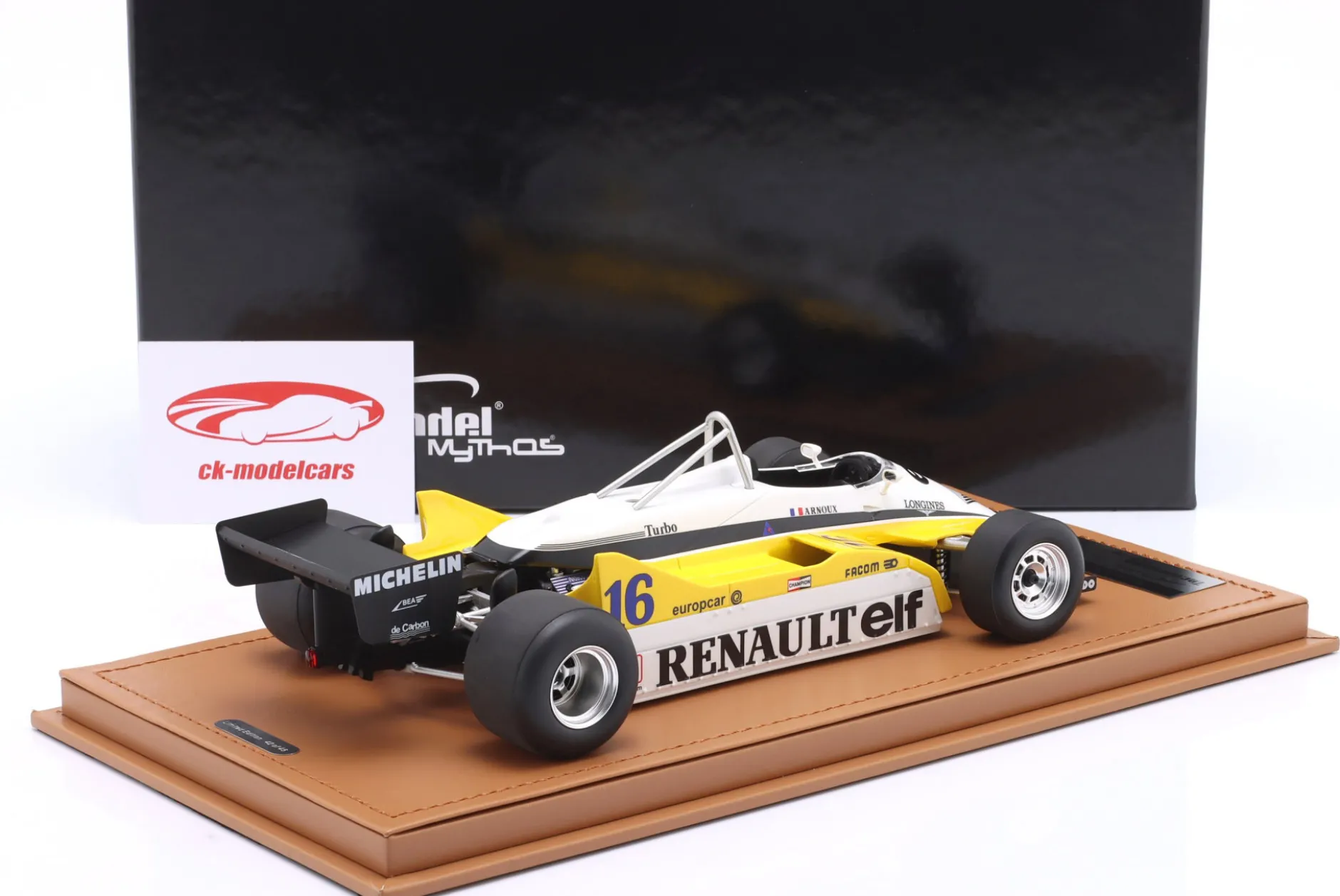 René Arnoux Renault RE30B #16 Sieger Italien GP Formel 1 1982 1:18 Tecnomodel