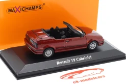 Renault 19 Cabriolet Baujahr 1991 rot metallic 1:43 Minichamps