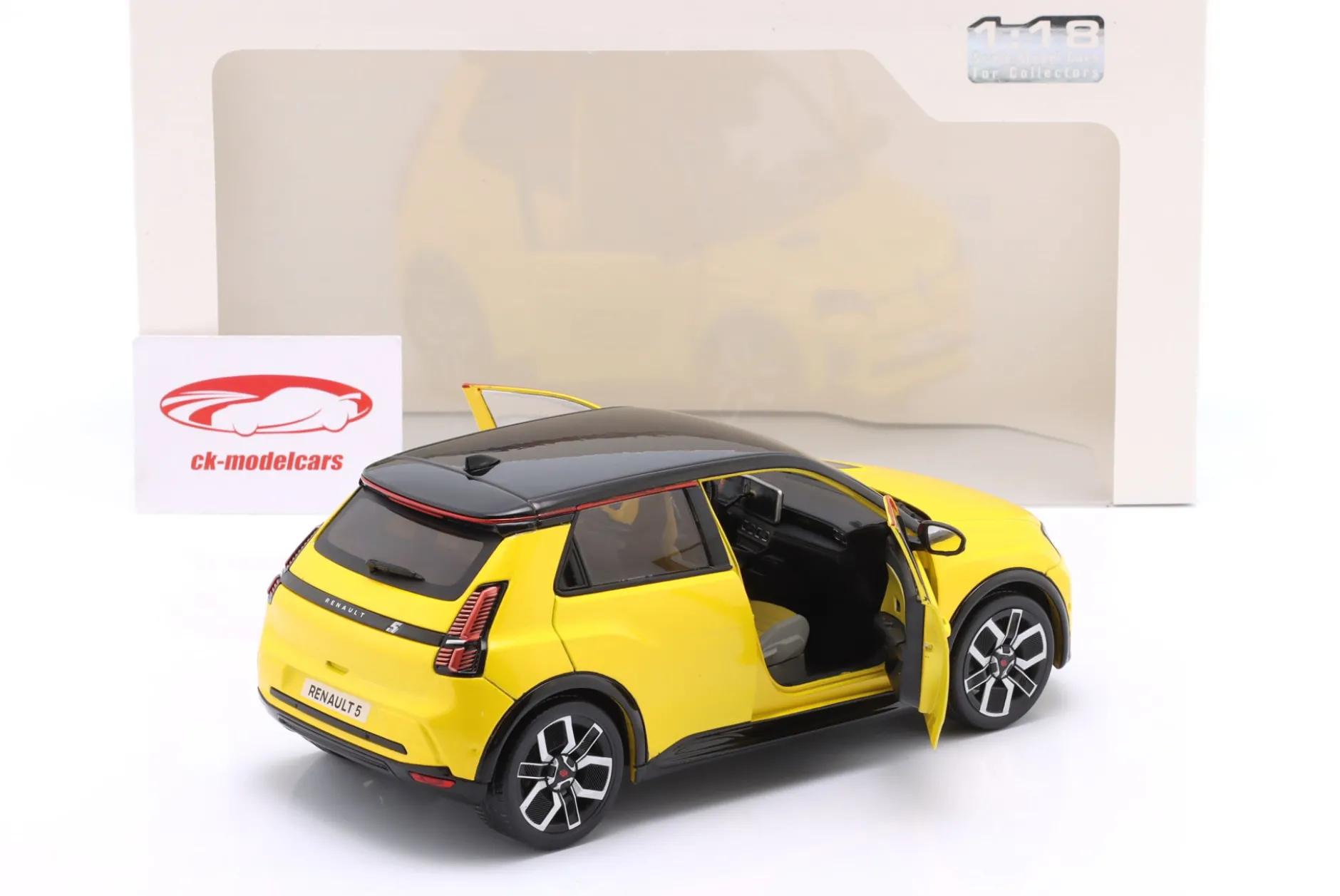 Renault 5 E-Tech Baujahr 2024 pop gelb 1:18 Solido