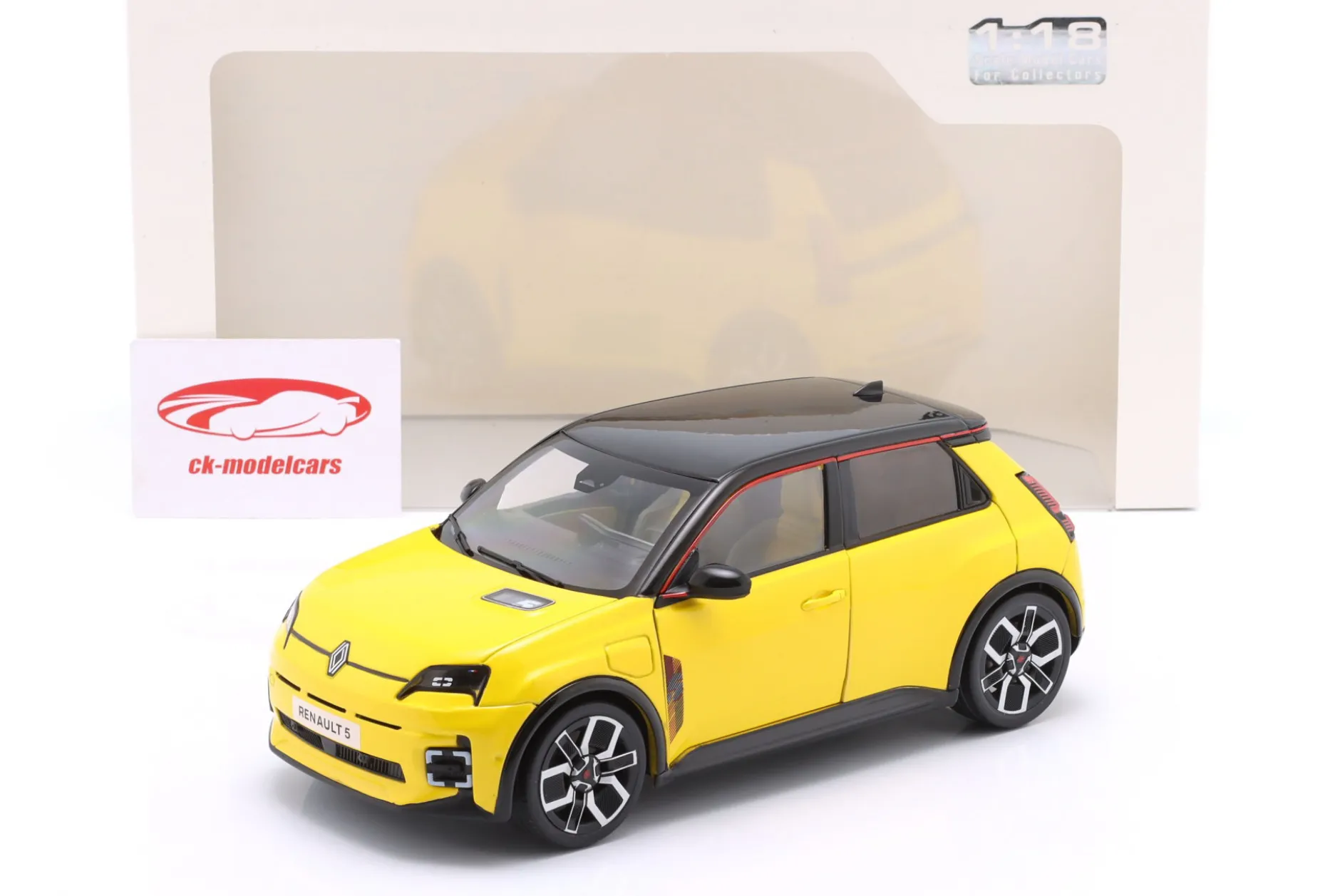 Renault 5 E-Tech Baujahr 2024 pop gelb 1:18 Solido