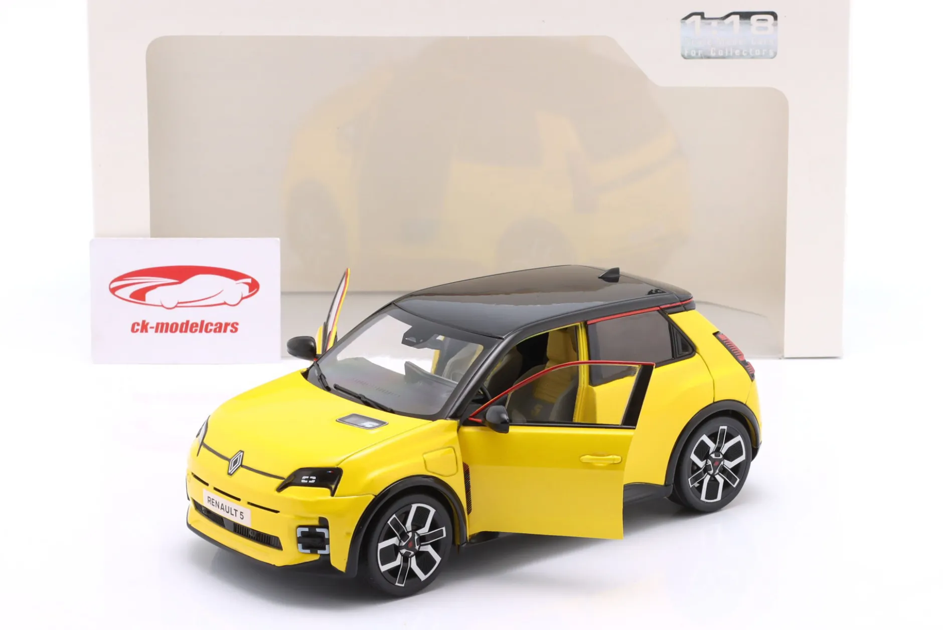 Renault 5 E-Tech Baujahr 2024 pop gelb 1:18 Solido