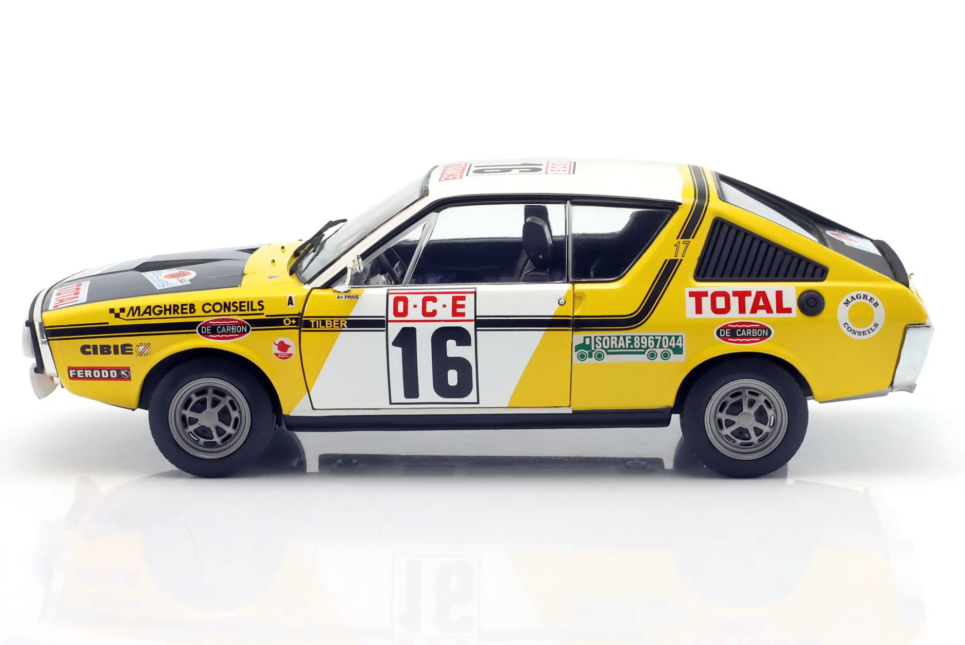 Renault 17 Gordini #16 6th Rallye Marokko 1976 Prive, Tilber 1:18 Solido