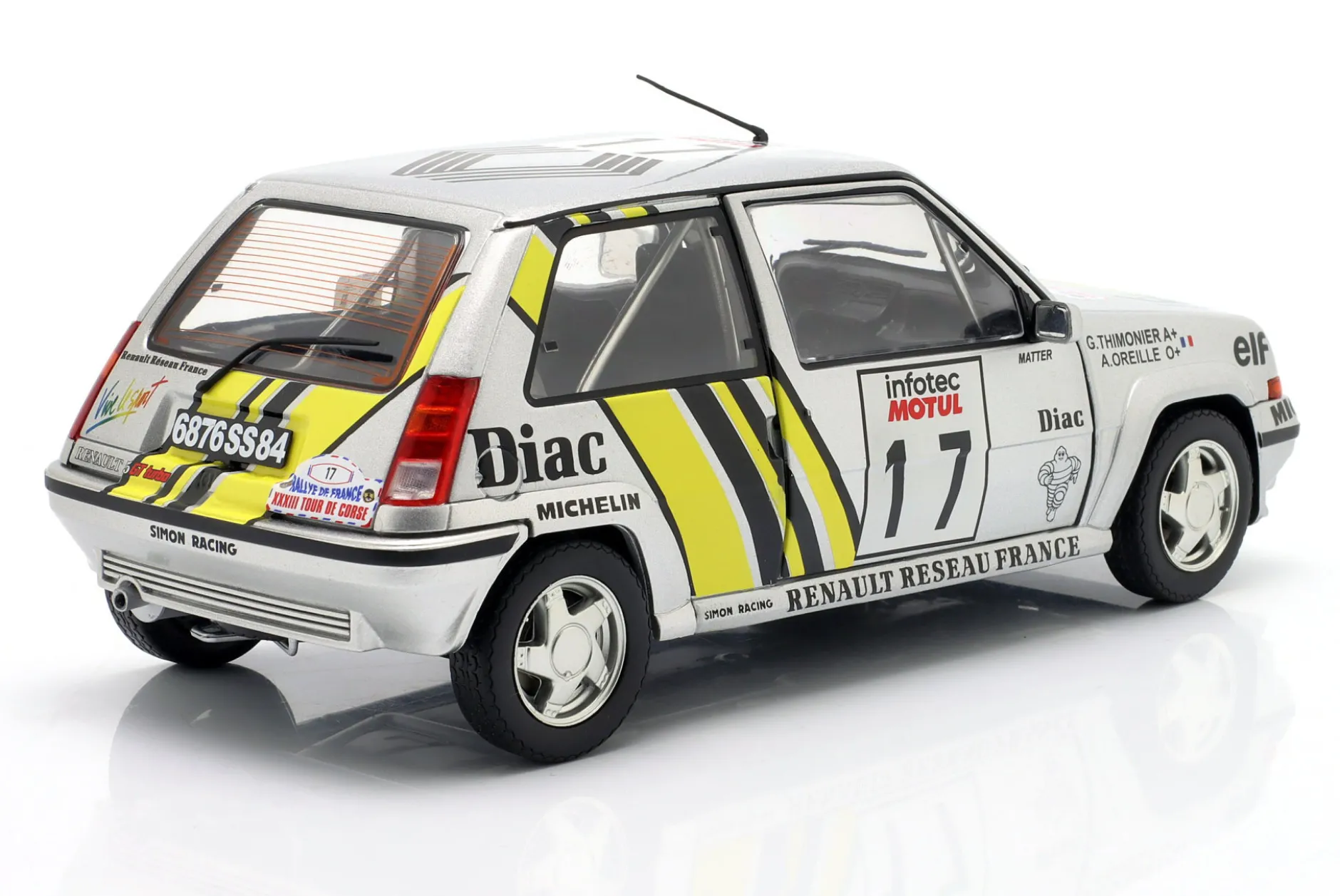 Renault 5 GT Turbo #17 8th Rallye Tour de Corse 1989 Oreille, Thimonier 1:18 Solido