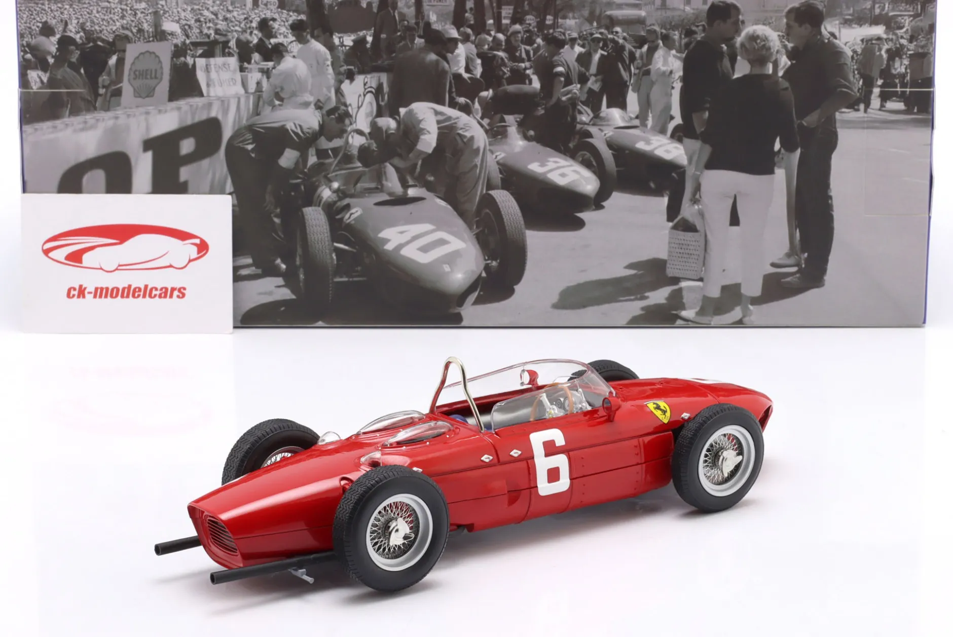 Richie Ginther Ferrari 156 Sharknose #6 3rd Belgien GP Formel 1 1961 1:18 WERK83