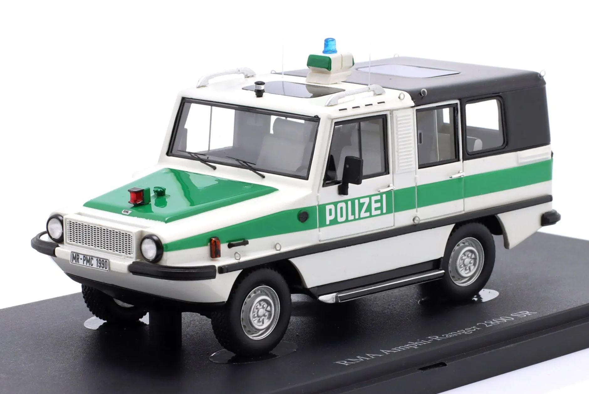 RMA Amphi Ranger 2800 SR Polizei 1985 weiß / grün 1:43 AutoCult