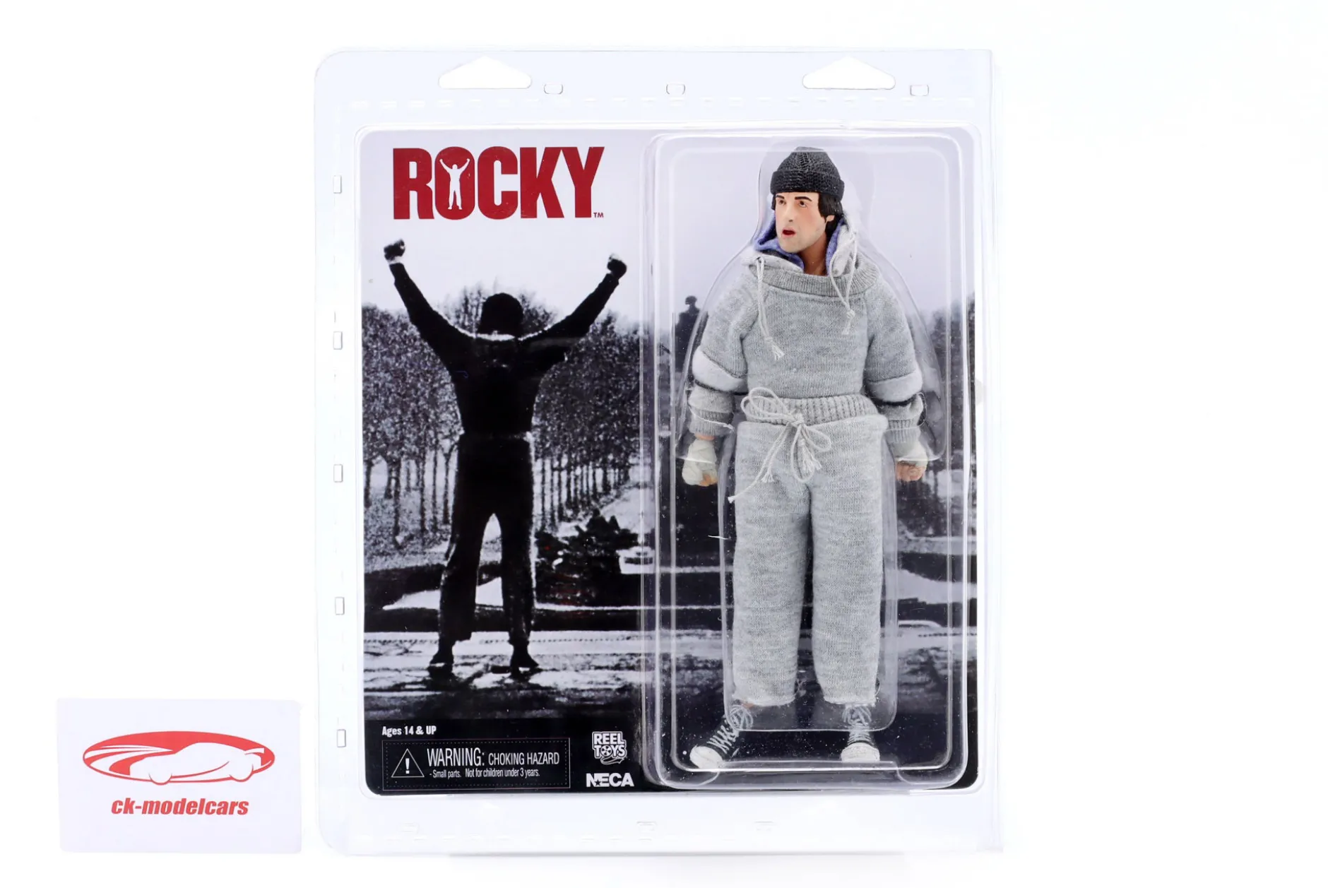 Rocky Balboa Action-Figur mit Trainingsanzug grau 20cm Neca