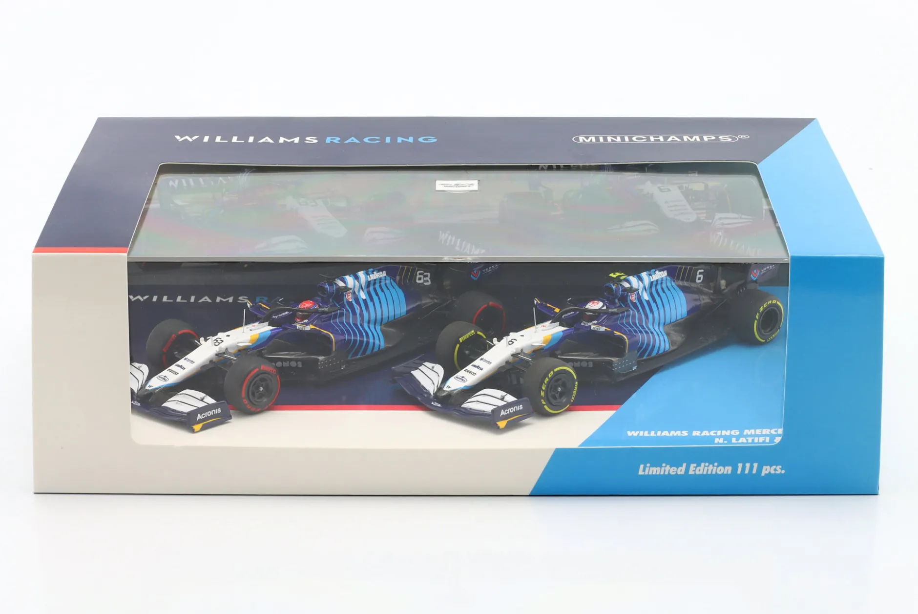 Russell #63 & Latifi #6 2-Car Set Williams FW43B Formel 1 2021 1:43 Minichamps