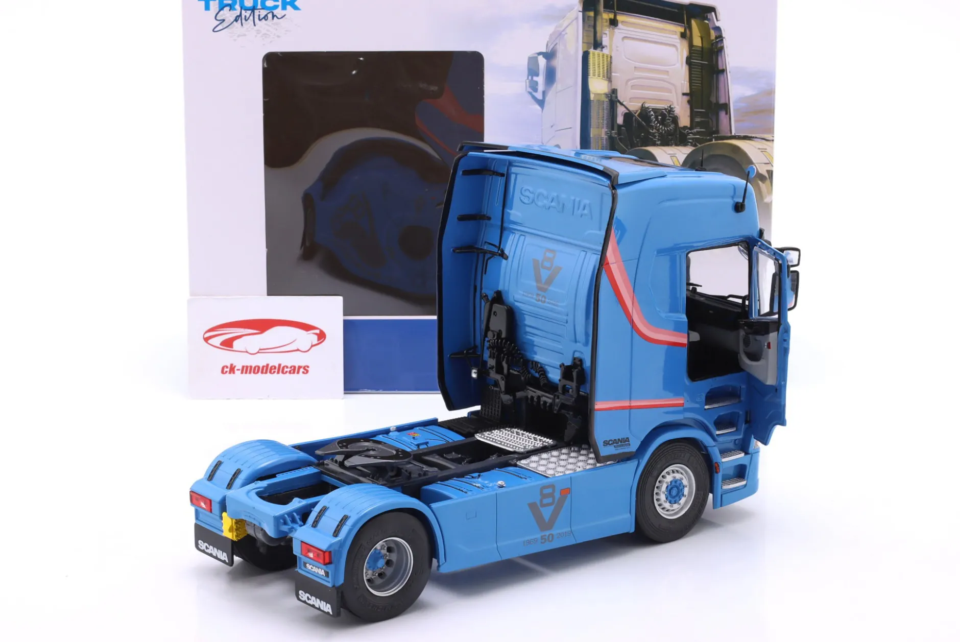 Scania 580S Highline 113 Tribute Sattelzugmaschine 2023 blau / Dekor 1:24 Solido