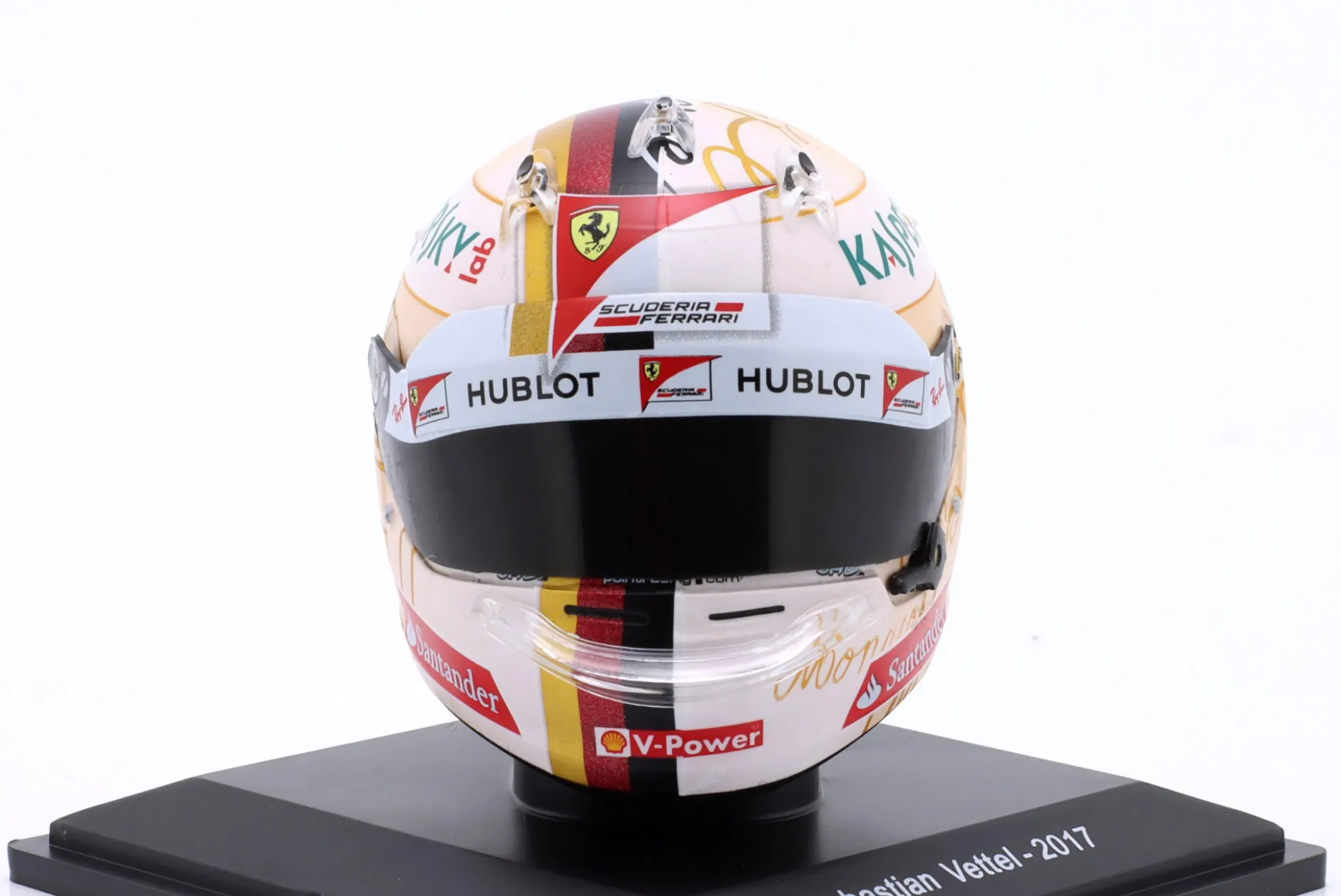 Sebastian Vettel Ferrari #5 Sieger Monaco GP Formel 1 2017 Helm 1:5 Spark Editions