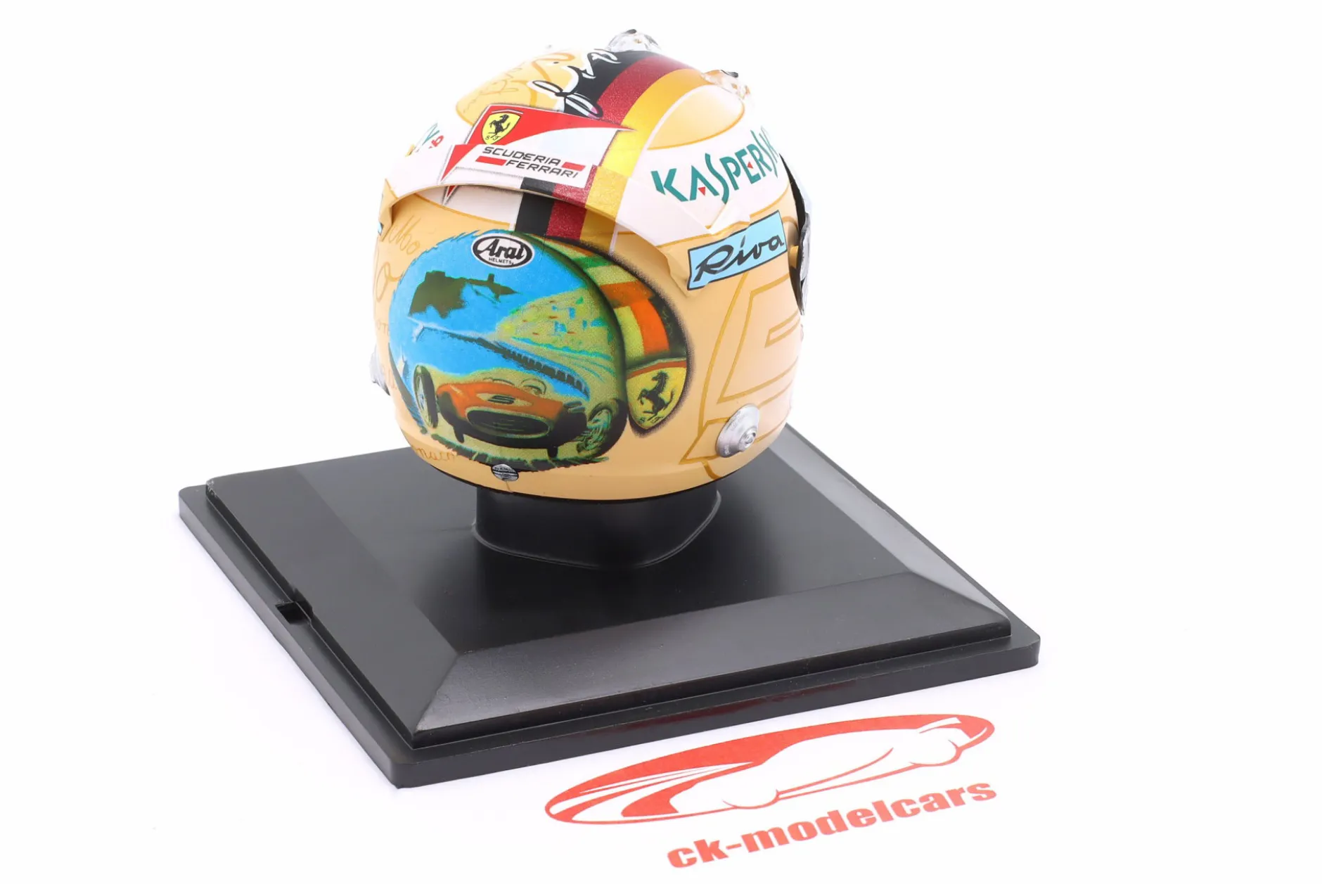 Sebastian Vettel Ferrari #5 Sieger Monaco GP Formel 1 2017 Helm 1:5 Spark Editions