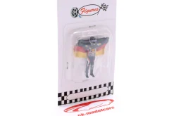 Sebastian Vettel mit Flagge Formel 1 Figur 1:43 Cartrix