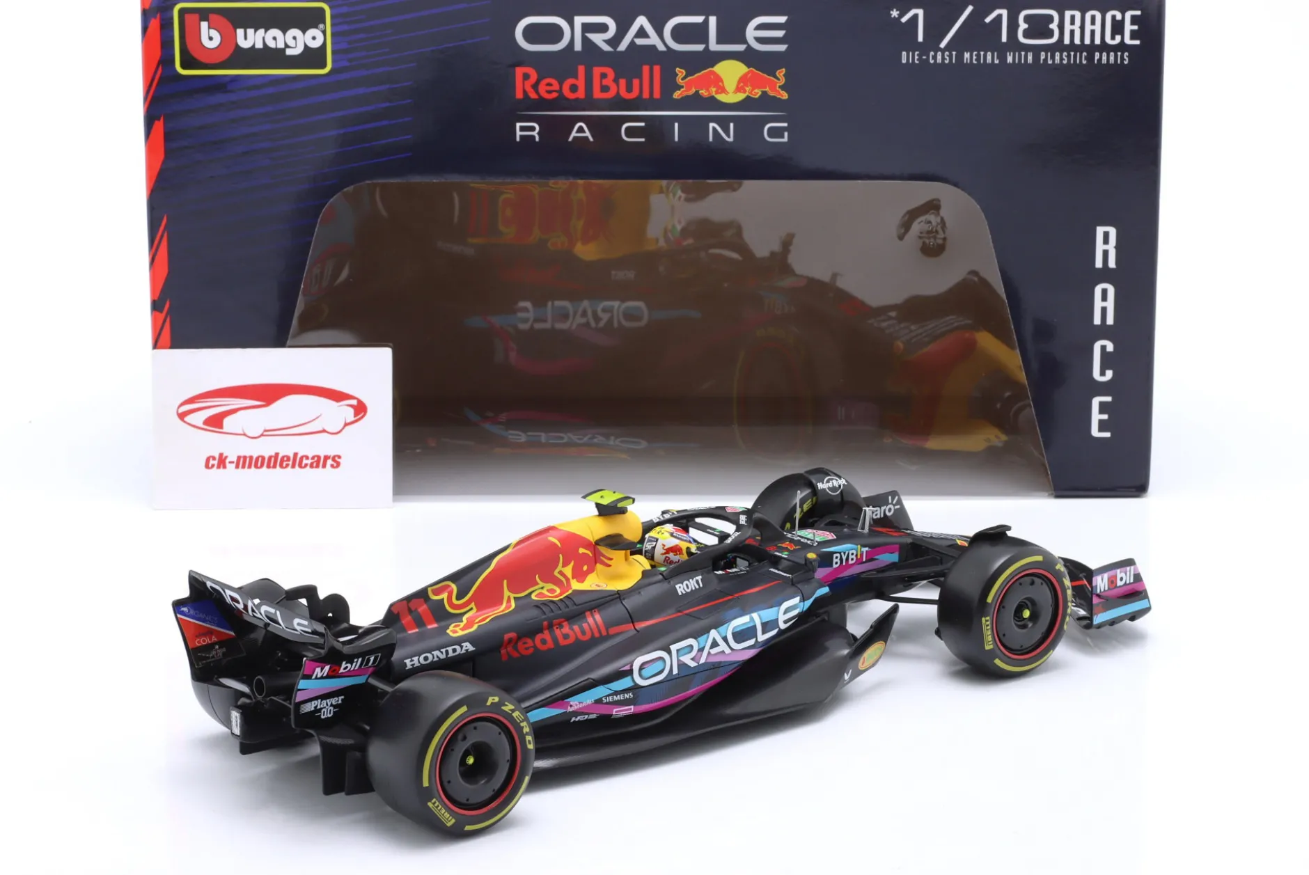 Sergio Perez Red Bull RB19 #11 2nd Miami GP Formel 1 2023 1:18 Bburago