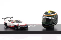 Set: Porsche 911 GT3 Cup #93 mit Helm Michael Fassbender 1:43 / 1:5 Spark