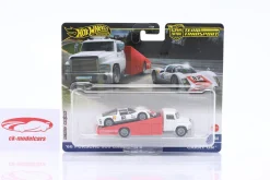 Set Team Transport: Porsche 906 Carrera 6 1966 & Carry on Truck 1:64 HotWheels
