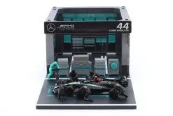 Set 3x Pit Stop Diorama Verstappen / Hamilton / Leclerc Formel 1 2024 1:43 Bburago