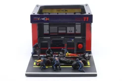 Set 2x Pit Stop Diorama Verstappen & Perez Red Bull Formel 1 2024 1:43 Bburago