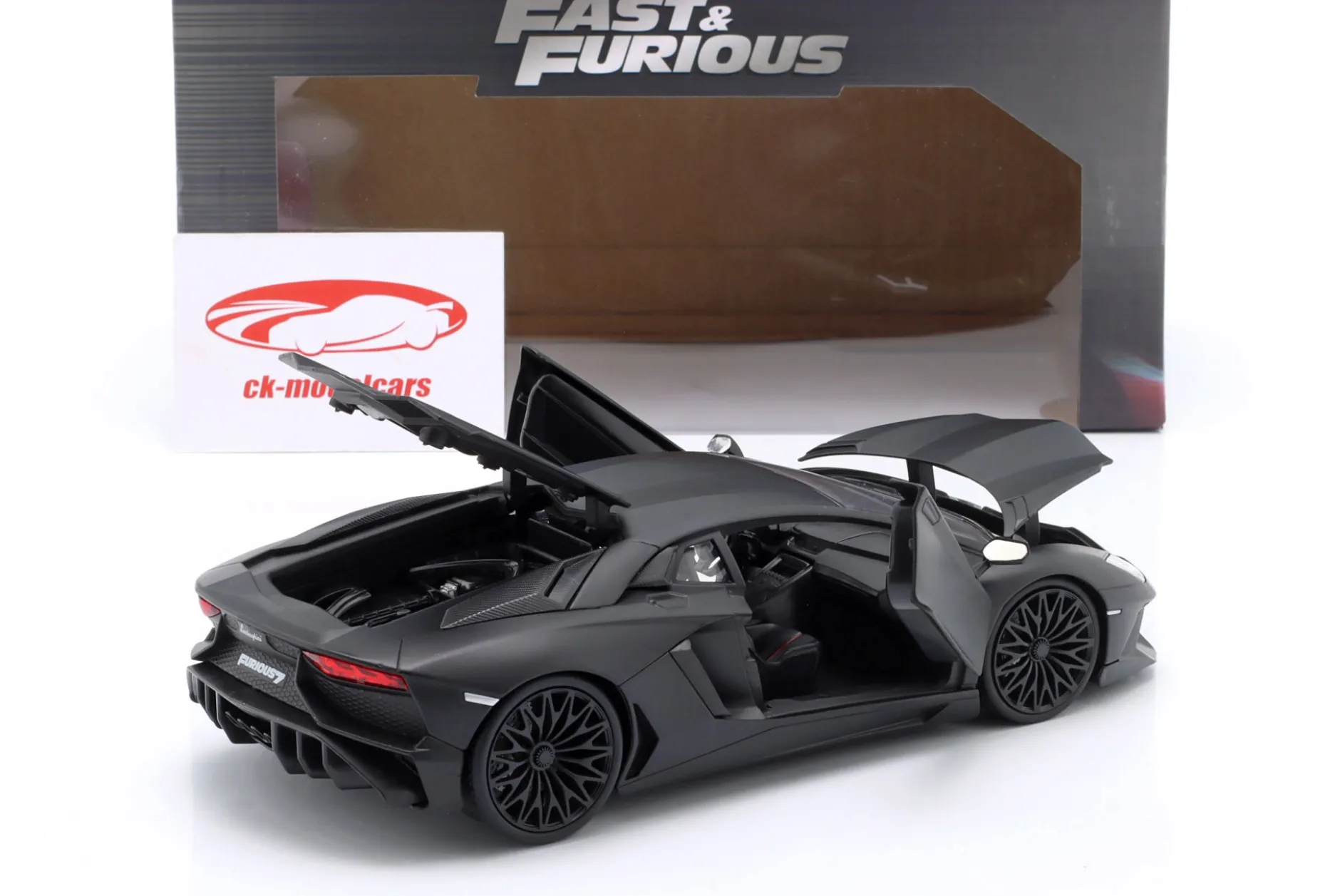 Shaw's Lamborghini Aventador Film Fast & Furious 7 (2015) schwarz 1:24 Jada Toys